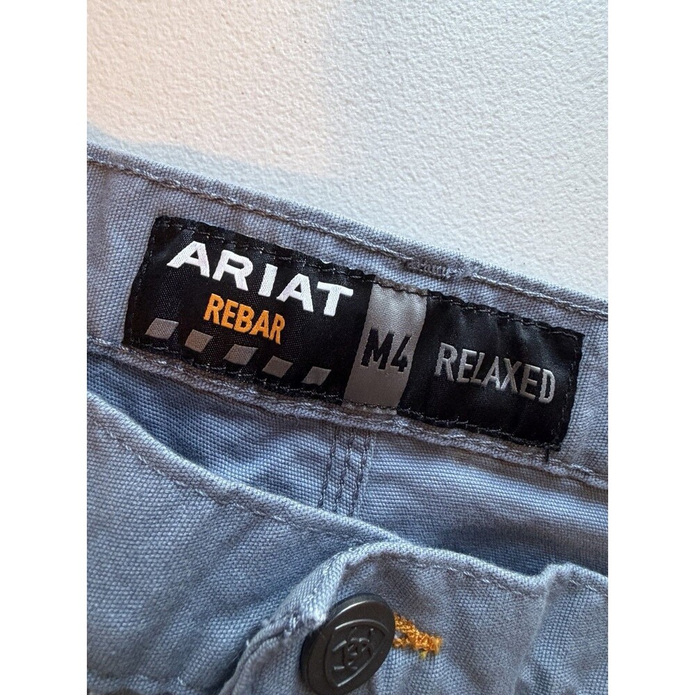 Ariat Cargo Mens Shorts Size 44 Rebar M4 Big & Tall Steel Blue Relaxed Fit
